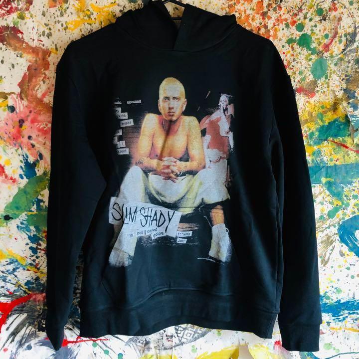 エミネム レトロデザイン パーカー フーディー XL HIPHOP メンズ eminem 秋 冬 メンズ ラッパー トラビススコット テンタシオン