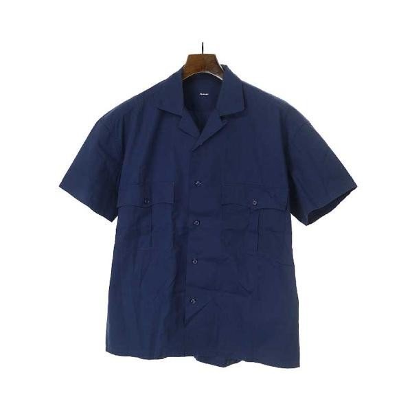 Porter Classic ポータークラシック KEROUAC SHIRT コットンオープンカラーシャツ ネイビー サイズ:S メンズ ITQD5GQDF9NU