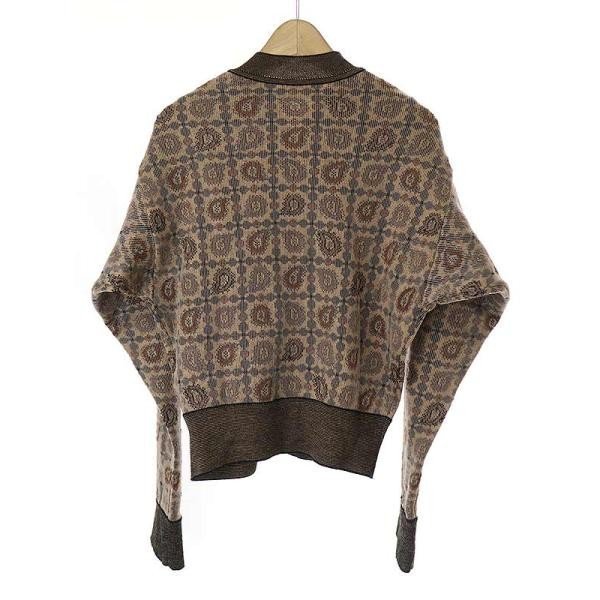 mame kurogouchimame black go chi21AW Paisley Jacquard Knitted Cardiganpeiz Lee cardigan Brown size :1 IT5BXGA93YWS