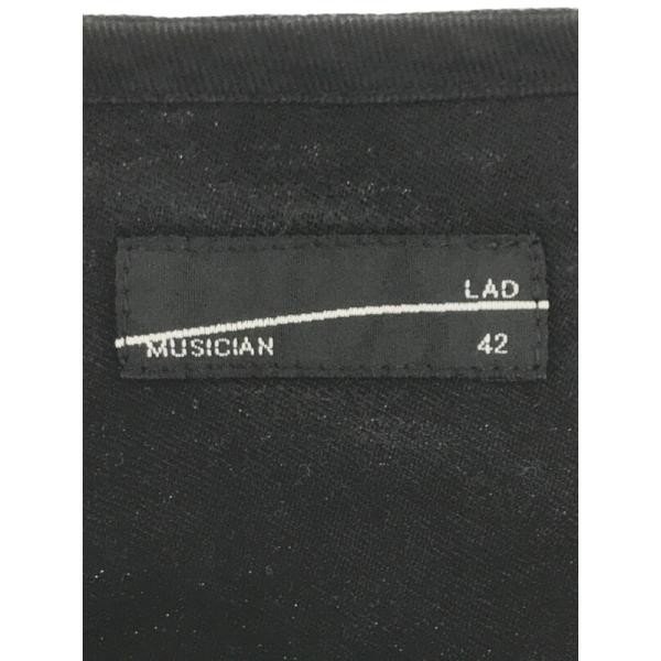 LAD MUSICIAN ラッドミュージシャン 15SS ノーカラーショートスリーブシャツ ブラック サイズ:42 メンズ IT3L5NBT5GX3の画像3