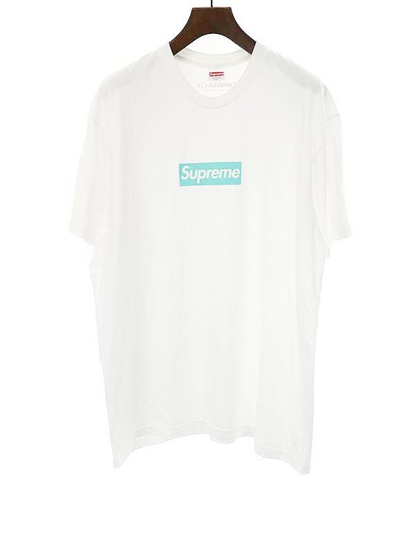 Supreme×Tiffany シュプリーム×ティファニー 21AW Box Logo Tee ロゴプリントTシャツ ホワイト XL IT37B3431FV4