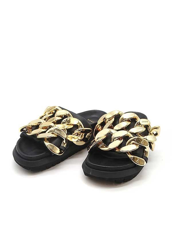 限定特価】 Slides Chain Cuban 22SS サカイ sacai チェーンレザー