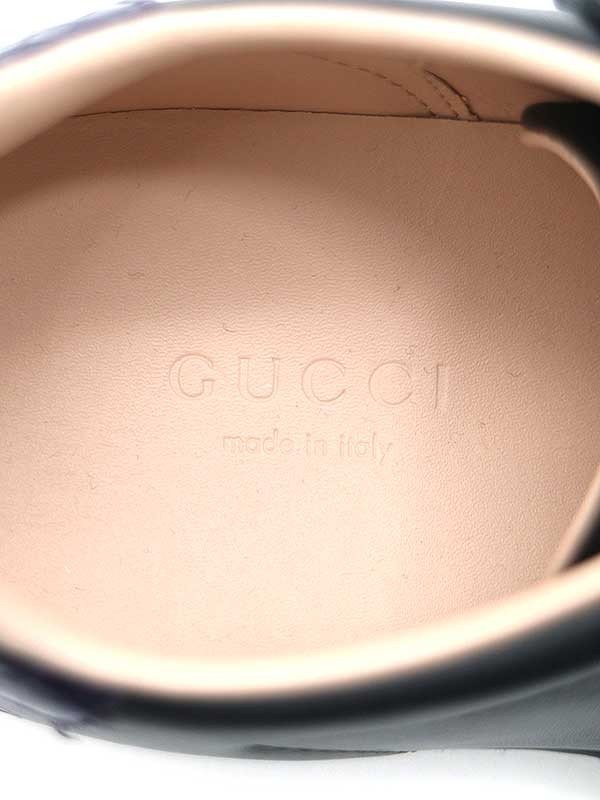 GUCCI グッチ エース ビー エンブロイダリー ローカットレザースニーカー ブラック 35 IT7092XKCCQCの画像5