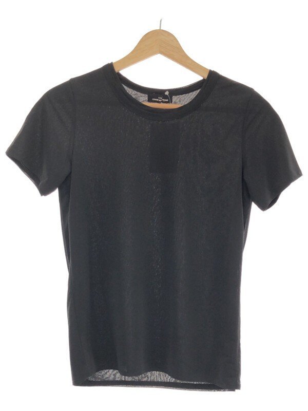 tricot COMME des GARCONS トリココムデギャルソン 二重織 ポリエステルクルーネックTシャツ ブラック ITLL4F63FUUA