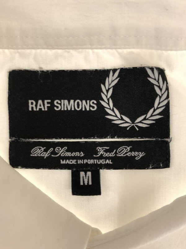 RAF SIMONS × FRED PERRY Raf Simons × Fred Perry SLIM FIT SHIRT хлопок постоянный рубашка белый M ITZ1U2PMAE06