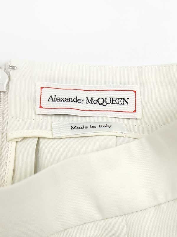 ALEXANDER McQUEEN Alexander McQueen полиэстер gya The - объем юбка слоновая кость 38 ITWGK9F1VX3M