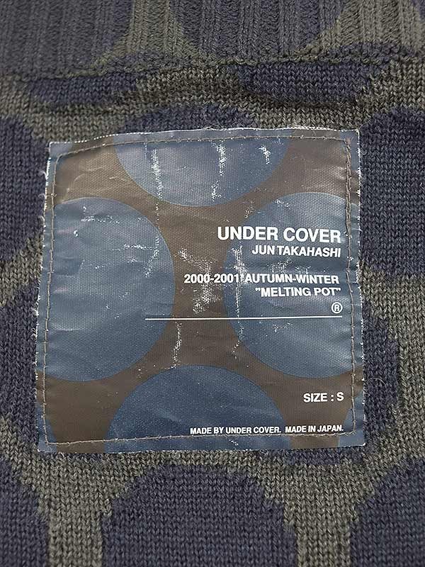 UNDER COVER アンダーカバー 2000AW MELTING POT マルチファブリックドット タートルネックニットセーター グレー S ITCKAIFNU7R8_画像3