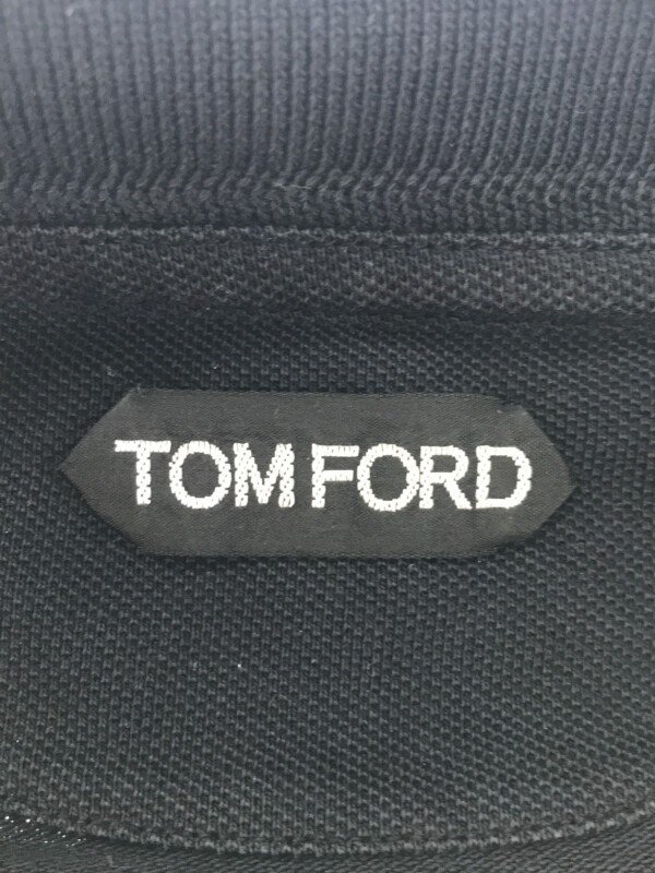 TOM FORD トム フォード 22SS コットン鹿の子ポロシャツ ブラック 54 IT7LODJ44DX4_画像3