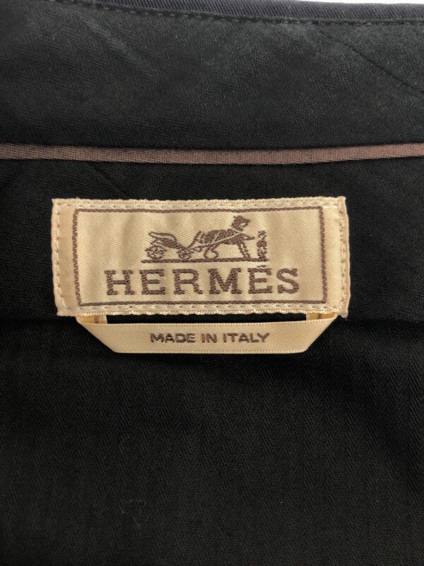 HERMES エルメス コットンスラックスパンツ ネイビー 40 ITK6478APBH0_画像3