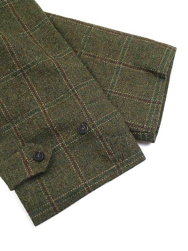 A.PRESSE ア プレッセ 22AW Tweed Balmacaan Coat ツイードバルカマーンコート グリーン 2 IT5NYOUVI4AN_画像5