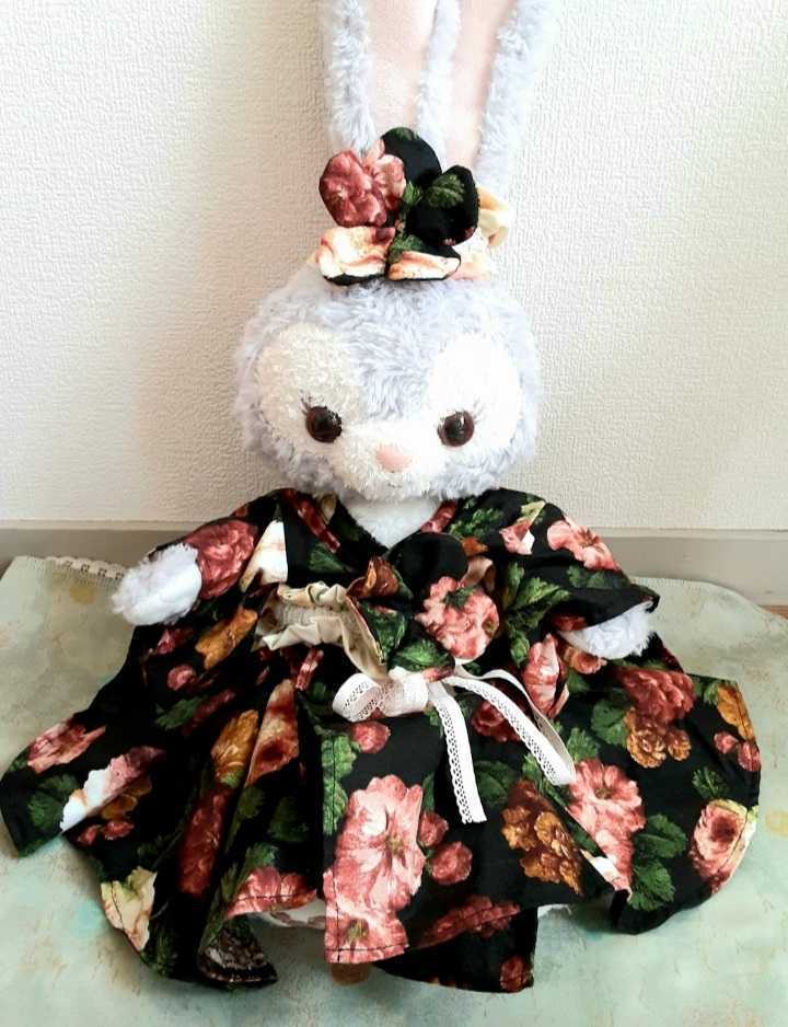 *handmade*【着物・浴衣型ふわふわワンピース】ぬいぐるみ用　ステラ・ルー（Sサイズ）コスチューム　手作り　_画像3