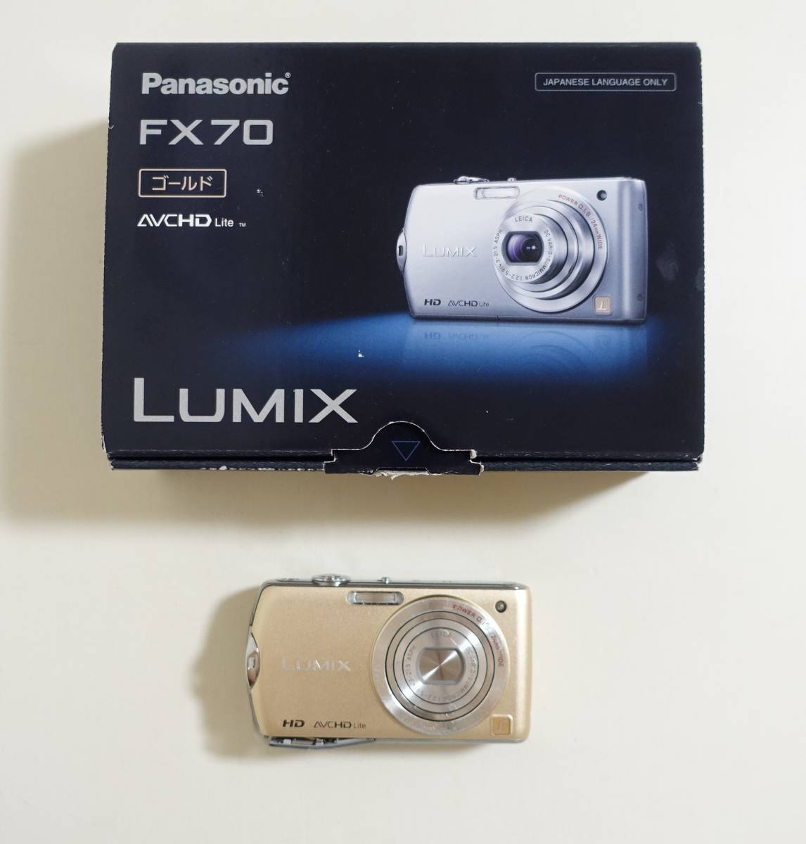 【予約販売】本 【パナソニック ルミックス LUMIX Panasonic コンパクトデジタルカメラ ゴールド DMC-FX70】完品・動作確認済 パナソニック
