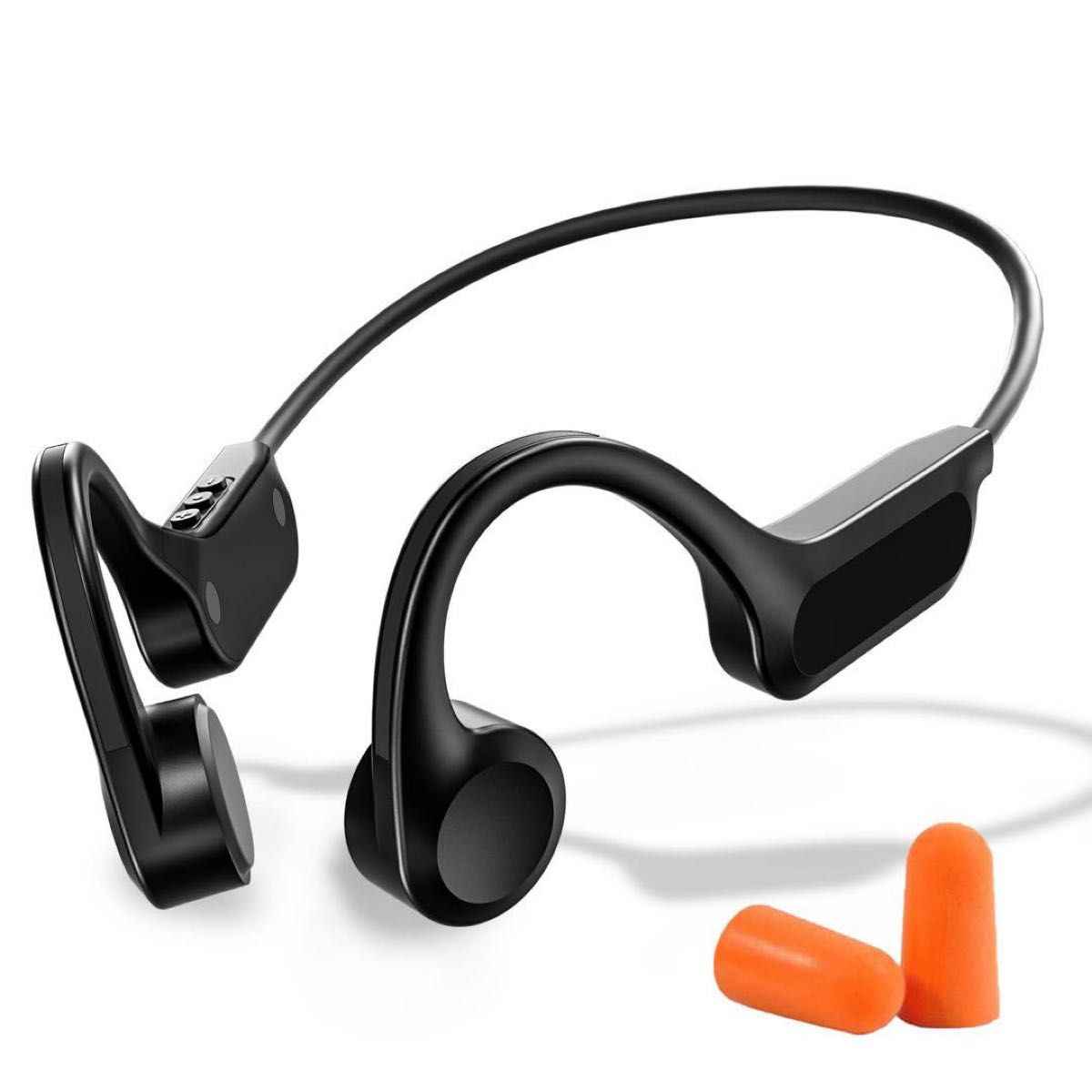 骨伝導イヤホン　黒 Bluetooth5.3 日本語説明書 ワイヤレス ノイズキャンセリング 骨伝導ヘッドホン 耳を塞がない