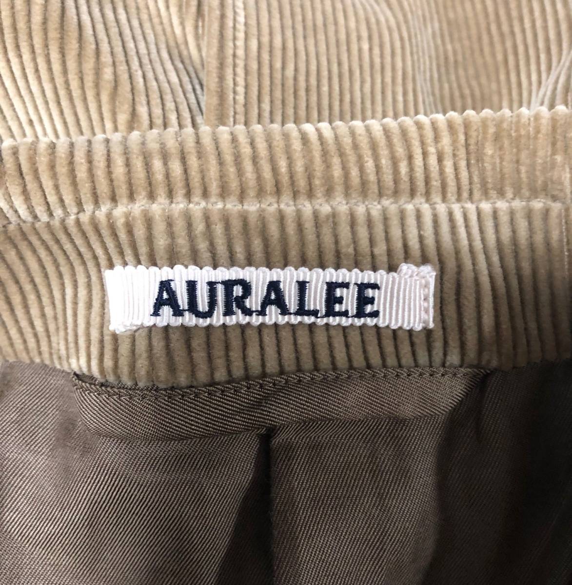 定価80300円 新品 AURALEE WASHED CORDUROY セットアップ JACKET × SLACKS コーデュロイ ジャケット パンツ オーラリー ライトカーキ_画像7