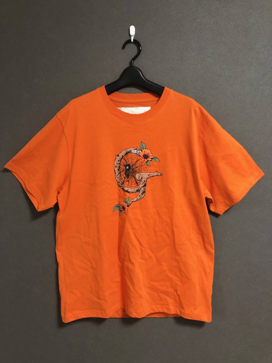 定価16060円 新品 GENTLE FULLNESS 23SS Recycled cotton SS Tee Spider デジタル プリント スパイダー Tシャツ ジェントルフルネス XL _画像3