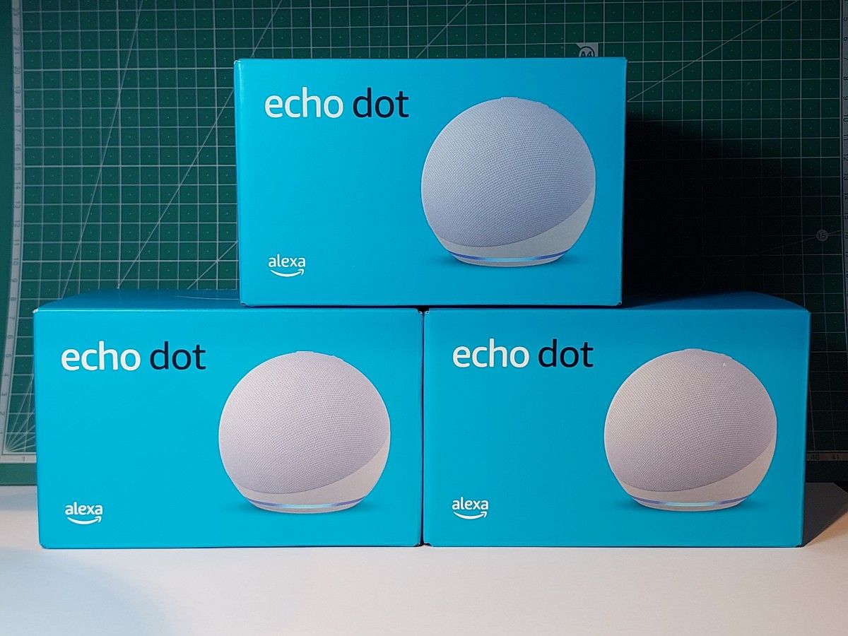 3台セット Echo Dot (エコードット) 第5世代 - Alexa、センサー搭載、鮮やかなサウンド｜グレーシャーホワイト