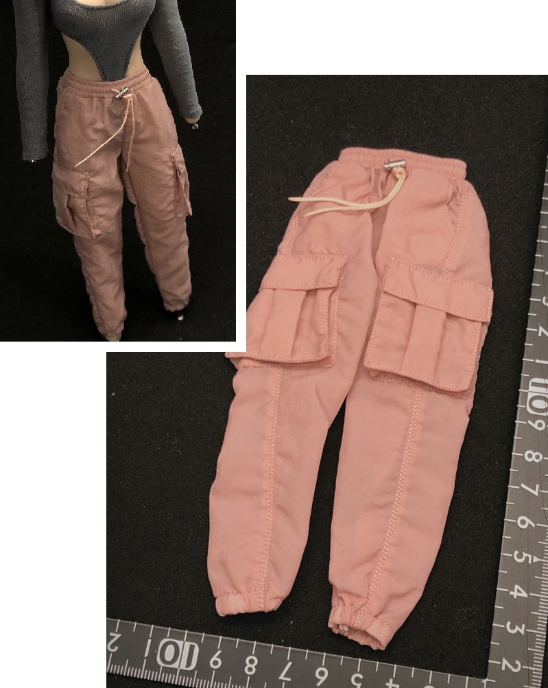  стоимость доставки 84 иен ) розовый 1/6 женщина резина ввод брюки-карго одежда ( осмотр DAMTOYS DID VERYCOOL TBleague phicen hot игрушки JIAOUDOLL фигурка 