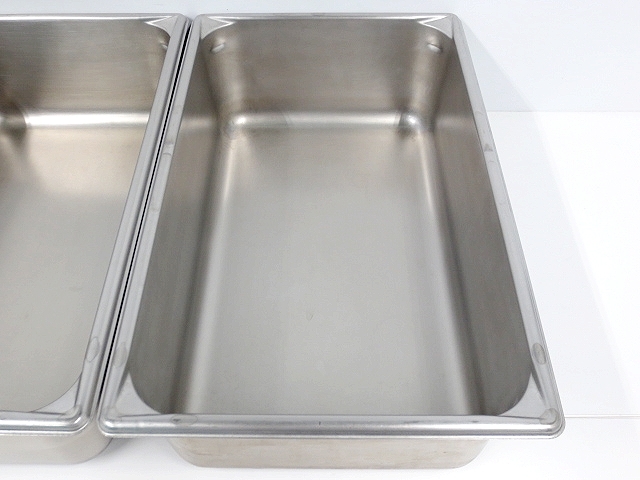 【送料別】★VOLLRATH ホテルパン 2点セット 1/1-150 蓋付 ステンレス製 W530xD325xH150 オーブンパン フードパン 業務用 厨房:230904-R6_画像4