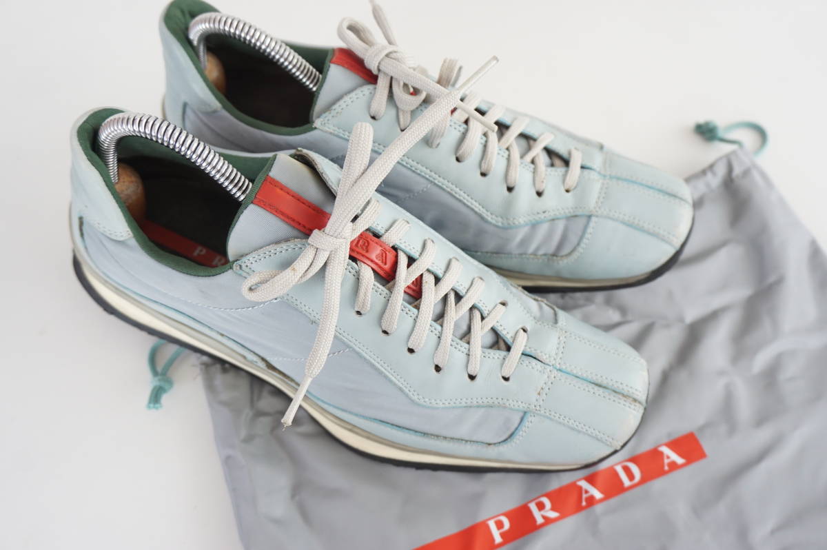 まとめ買い】 PRADA/プラダ*サイズ38.5*スニーカー/靴/シューズ*水色