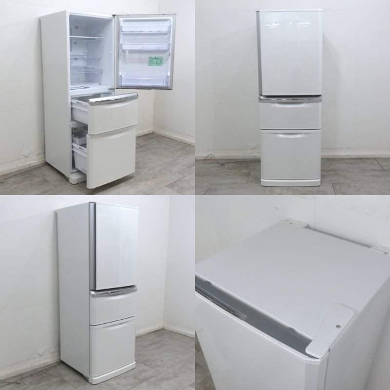 速くおよび自由な 冷蔵庫 MR-C34D-W 三菱 MITSUBISHI ホワイト 中古
