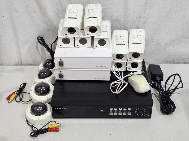 [現状品] UNIMO AHDDVR 4TB UDR-JA1016 + AHDカメラ UAHD-758W UAHD-3710AF + DC12Vカメラ電源 HDDフォーマット済み (3)