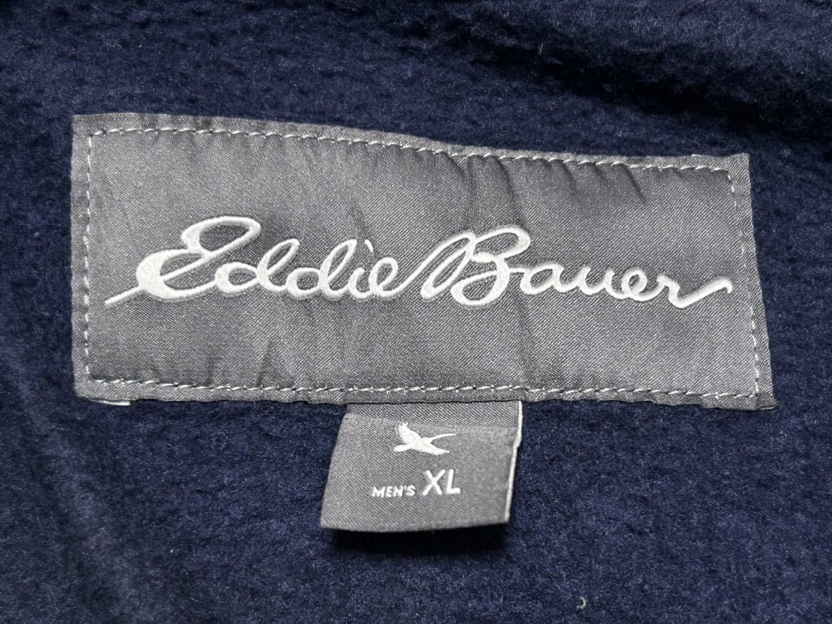 大きいサイズ XL エディーバウアー フーディー スウェット ジップパーカー　　ワッペン EDDIE BAUER アウトドア タウンユース 玉8235_画像3