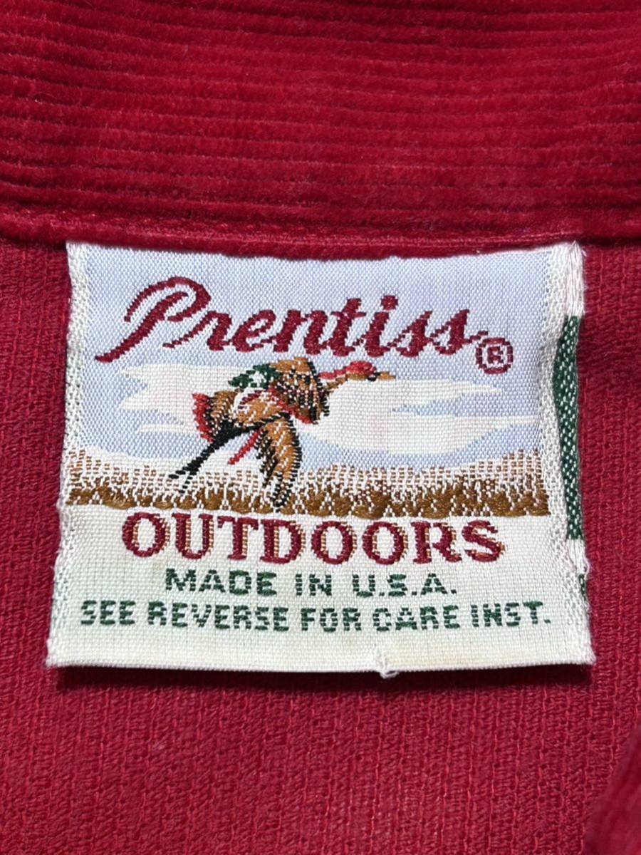 80s USA製 デッドストック プレンティス コーデュロイ 長袖シャツ　　襟芯入り Prentiss OUTDOORS アメリカ製 MADE IN USA 玉8286_画像3