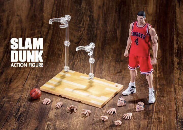 【即納】スラムダンク 1/10 可動フィギュア 湘北　赤ユニフォーム 赤木剛憲 4号 SLAMDUNK ACTION FIGURE 非s.h.figuarts figma _画像3