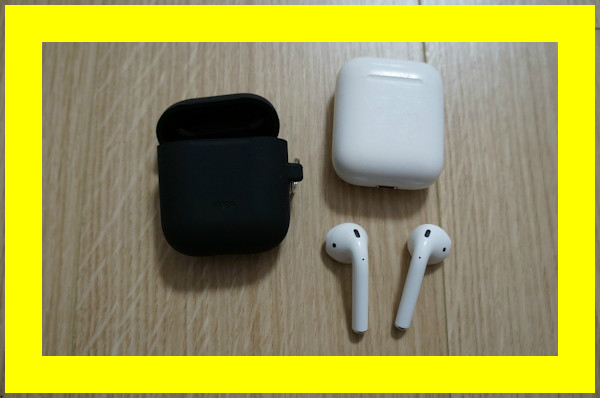 Apple AirPods無線耳機採用優質矽膠套裝純正品A1523 A1722 A1602 Apple iPad iPod iPhone Air Pods 原文:Apple AirPods ワイヤレス イヤホン 良品 シリコンケース付 中古 純正 正規品 A1523 A1722 A1602 アップル iPad iPod iPhone エアーポッズ