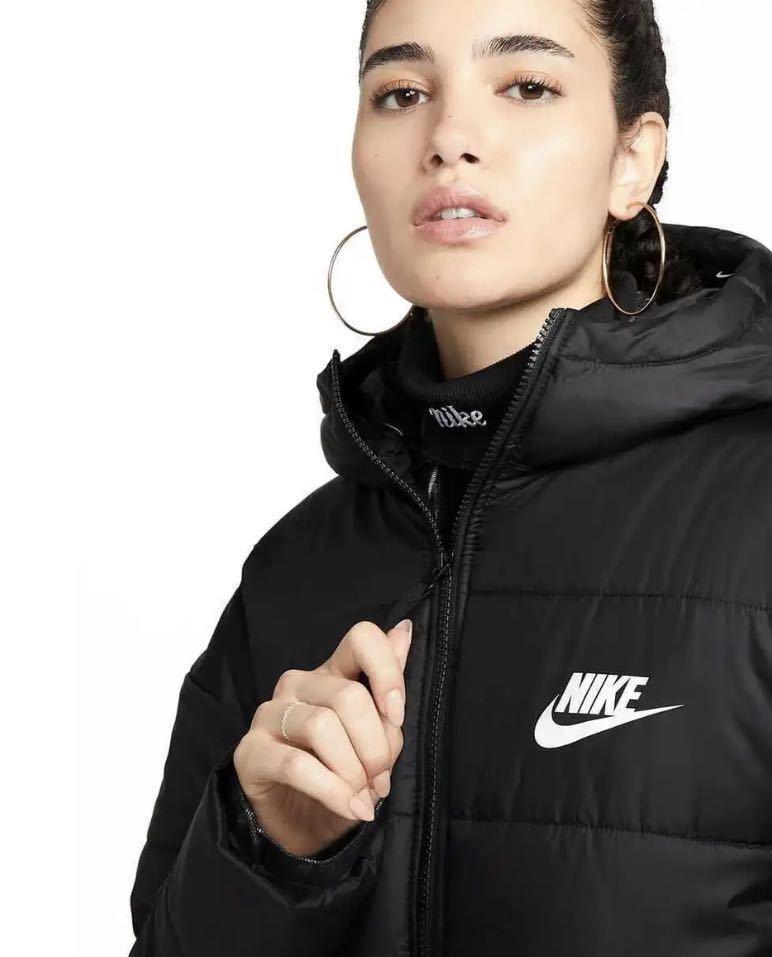 L】NIKE ナイキ 中綿ジャケット ベンチコート ダウンジャケット ブラック-