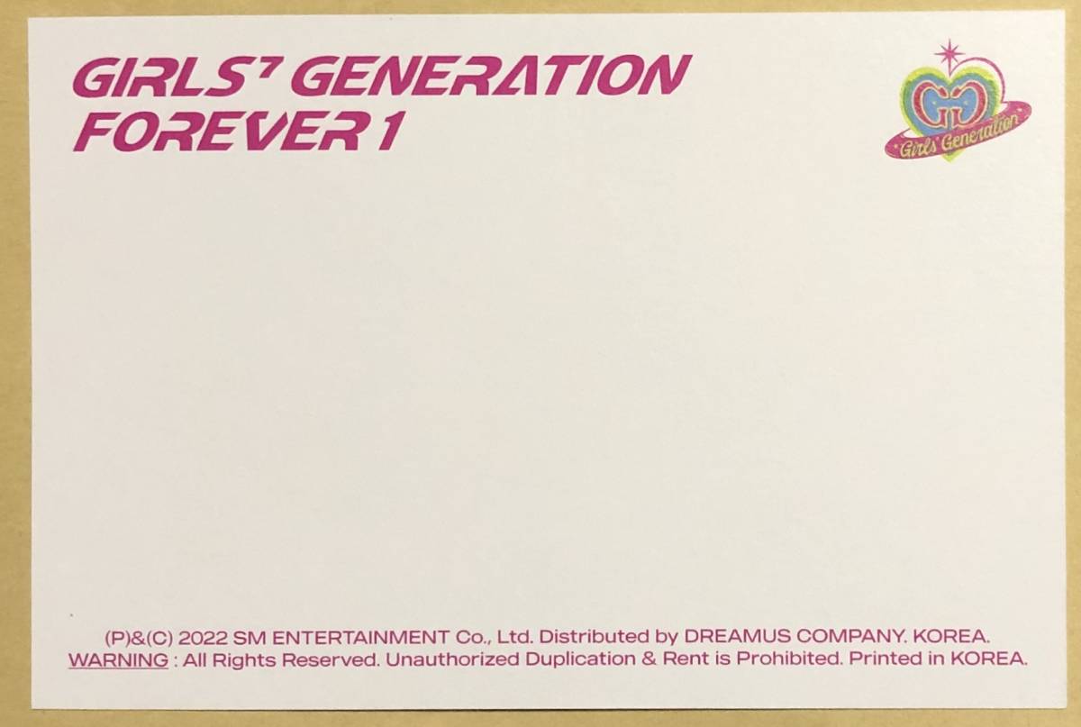 少女時代 ユナ YOONA Forever1 韓国盤 アルバム CD ポストカード ポスカ スタンダード standard ver トレカ Girls Generation_画像2