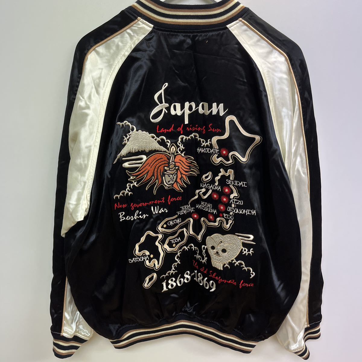 極美品 爆爛 刺繍入リバーシブルスカジャン サイズ44(XL 極美品 爆爛 刺繍入リバーシブルスカジャン サイズ44(XL