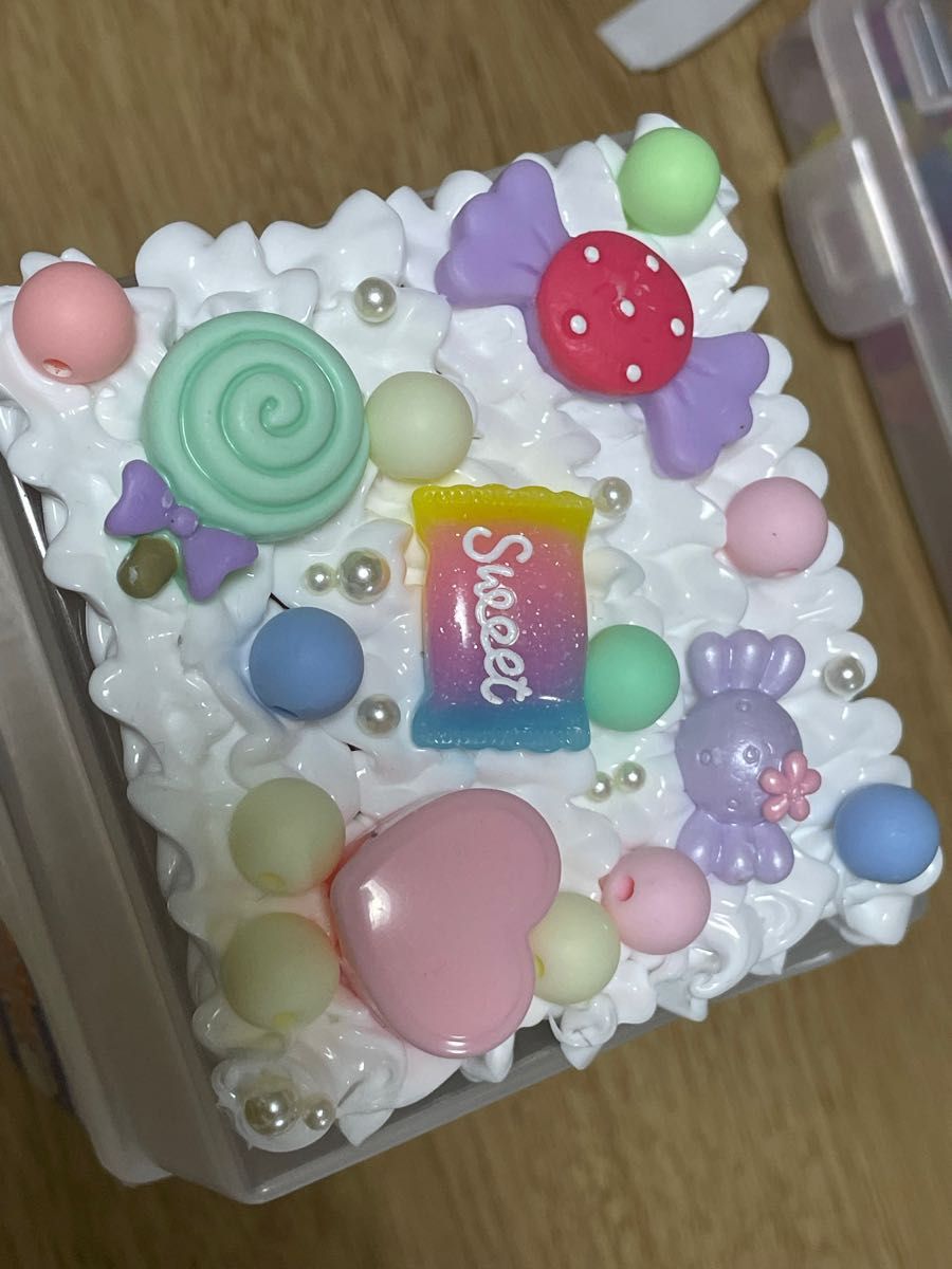 ハンドメイド スイーツデコ ホイップデコ トレカケース