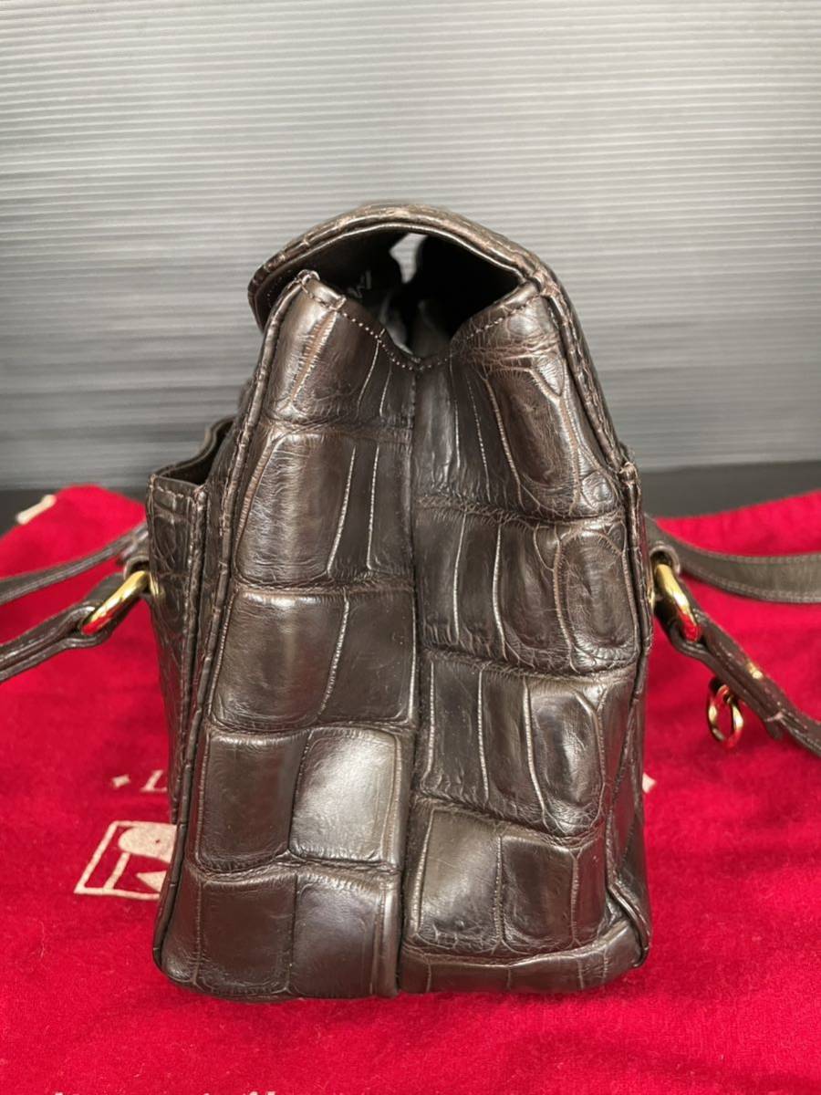 JRA公認 品質保証 クロコダイル ワニ革【美品】《高級皮革》レザー