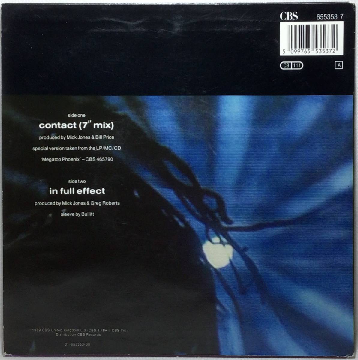 【蘭7】 BIG AUDIO DYNAMITE / CONTACT / IN FULL EFFECT / 1989 オランダ盤 7インチレコード EP 45 BAD THE CLASH MICK JONES 試聴済_画像2