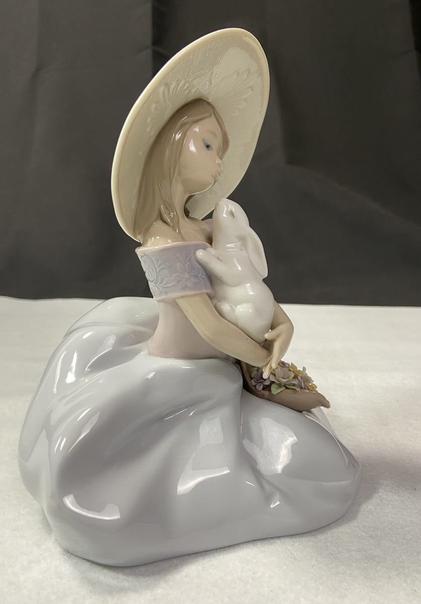□ LLADRO リヤドロ バニーキッス 6741 少女 うさぎ 西洋陶磁器 西洋