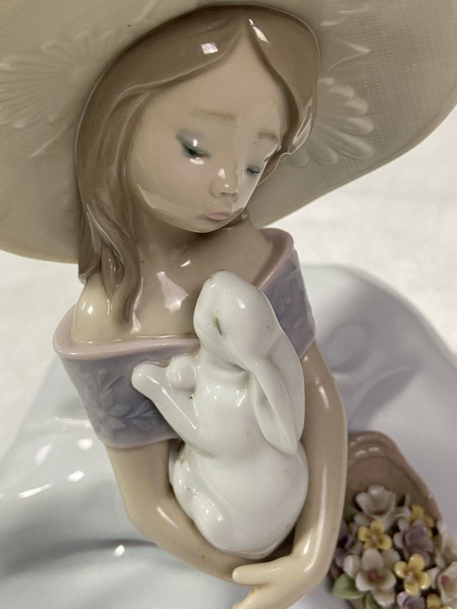 □ LLADRO リヤドロ バニーキッス 6741 少女 うさぎ 西洋陶磁器 西洋