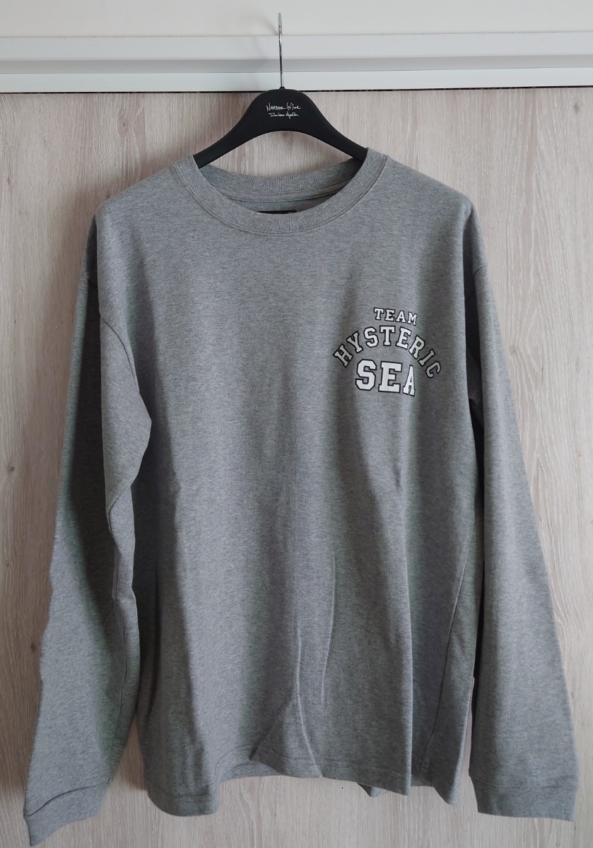 輝い GRAY L T-SHIRT L/S GLAMOUR HYSTERIC SEA AND WIND 21AW ウィン