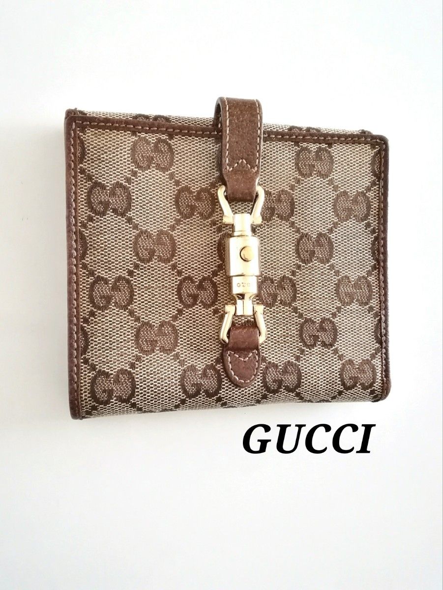 GUCCI グッチ GGキャンバス ジャッキー コンパクトウォレット