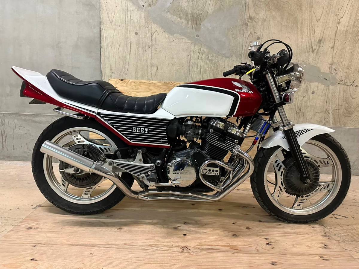 Y127 CBX400F 外装セット　赤白１型　カラー/中古 美品 塗装後 未使用NC07タンクCBX550F外装 アルフィン テール ワルツBEET赤白 マーシャル_画像2