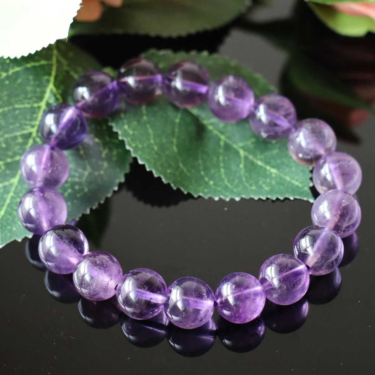 アメジスト 紫水晶 天然石ブレスレット パワーストーン 高品質