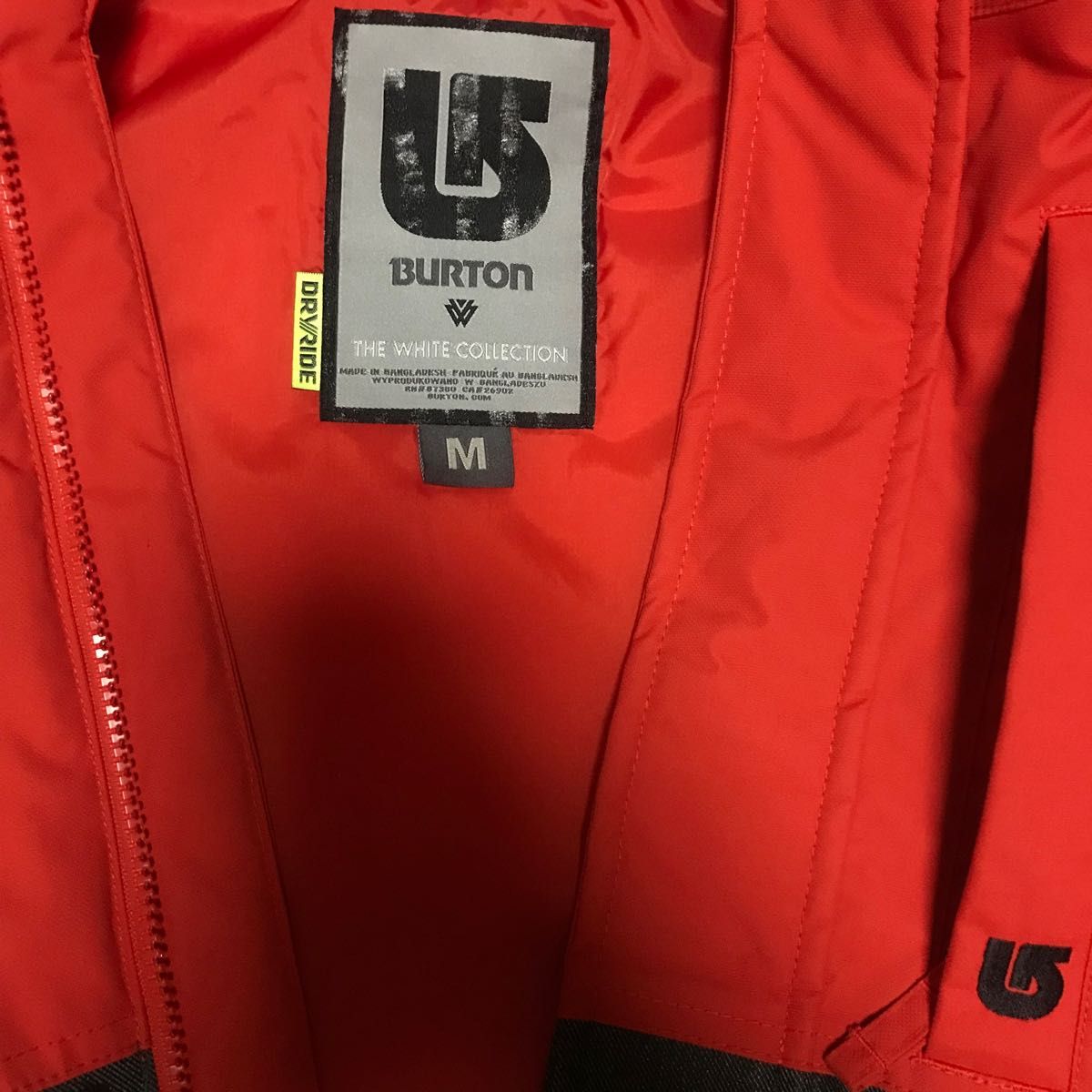 Burton The White Collection Dry Ride Snowboard Jacket Red & Grey