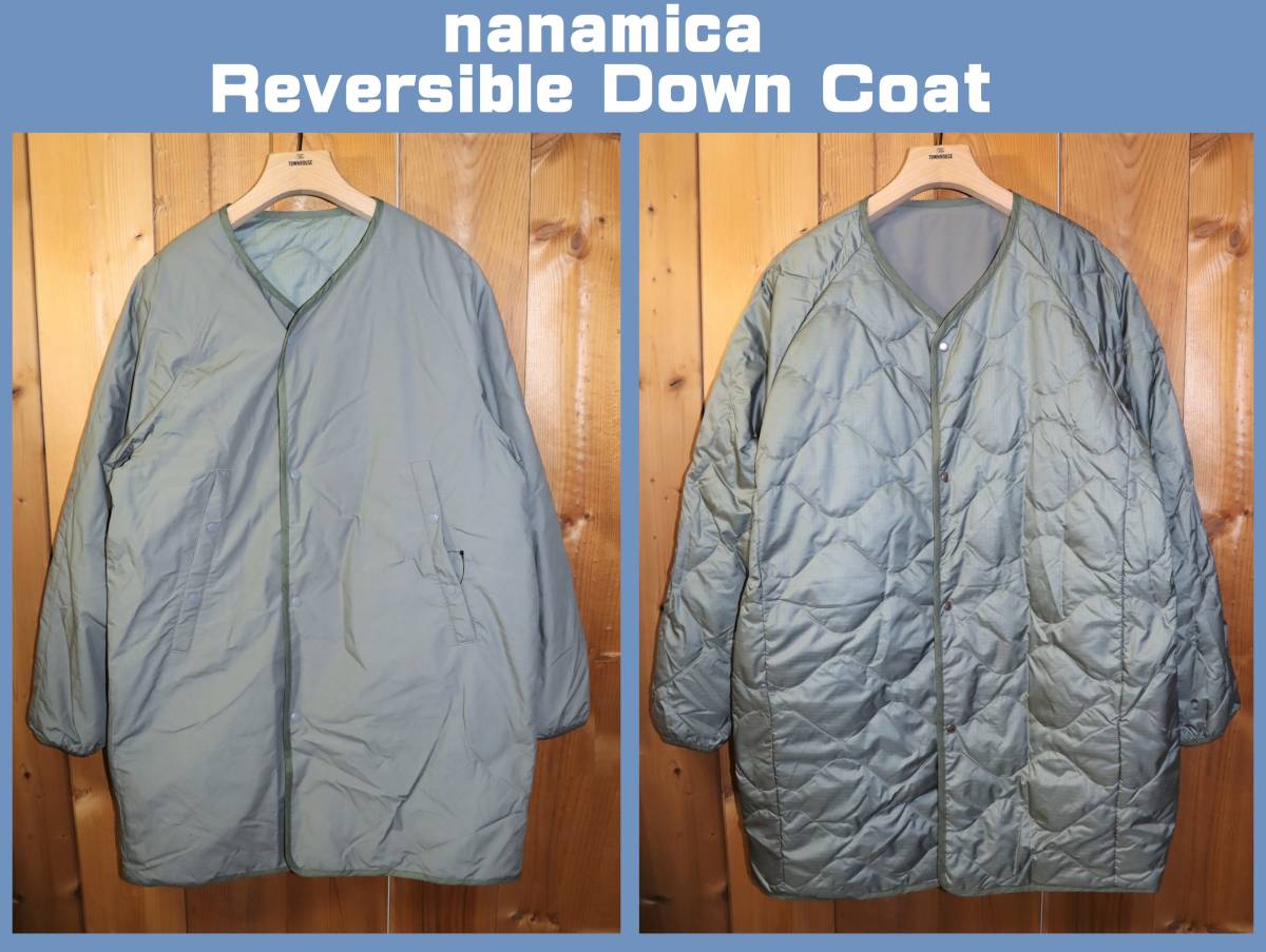 特価即決【未使用】 nanamica ★ リバーシブル ダウンコート (Mサイズ) ★ ナナミカ 光電子 Reversible Down Coat SUBF267 Sage Green_画像1