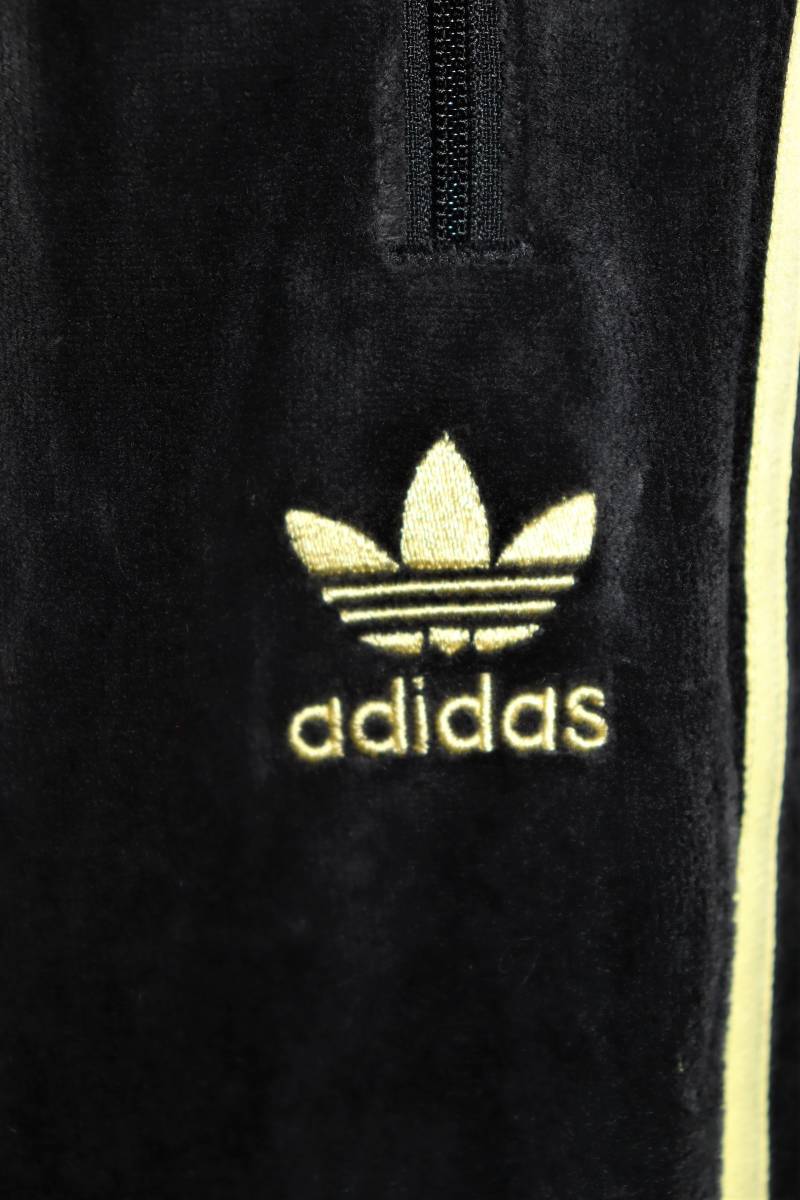 送料無料 即決【未使用】 adidas Originals ★ ベロア トラックパンツ (Sサイズ) ★ アディダス HR3443 黒 ジャージ