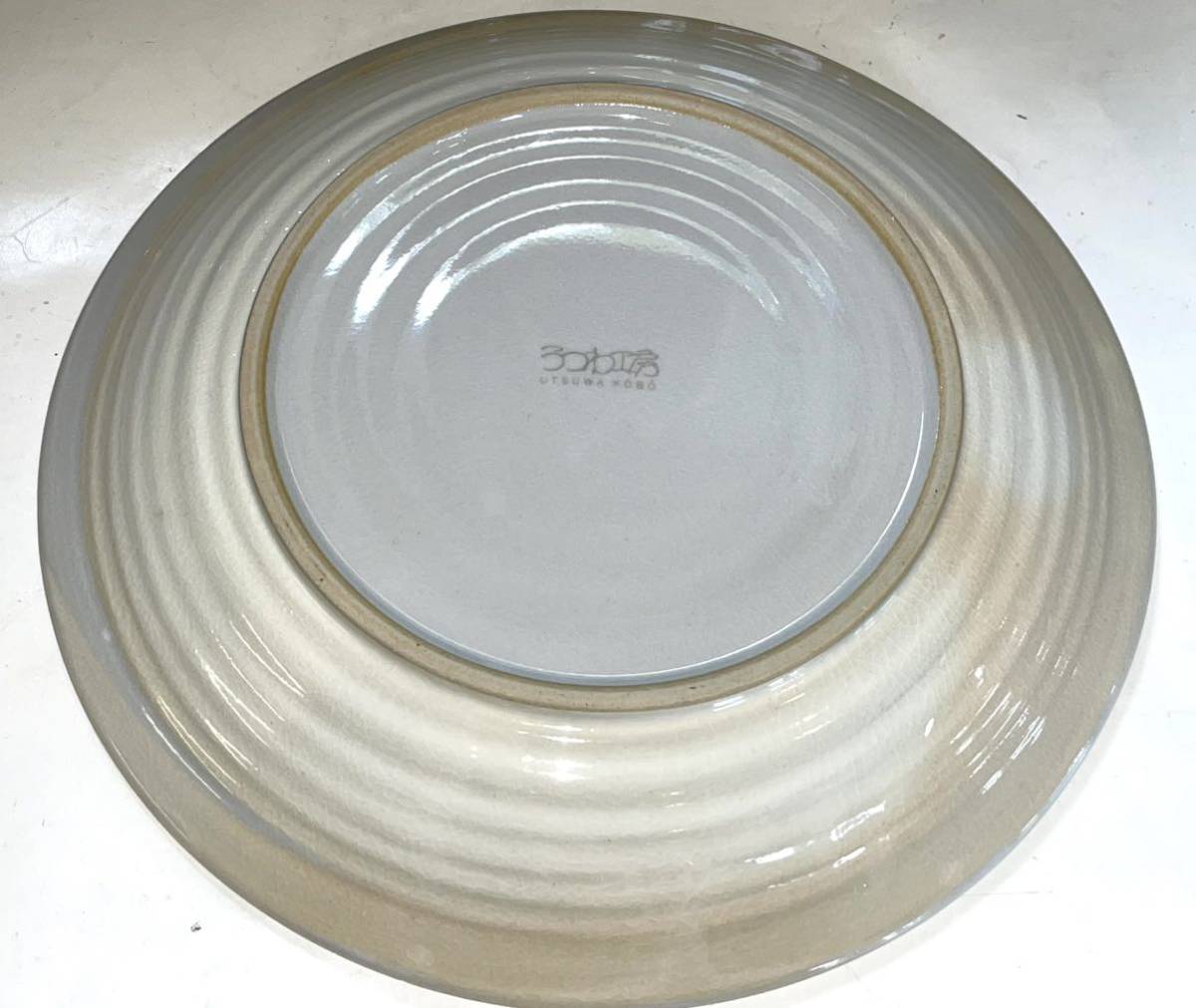 ■うつわ工房うさぎ 花 波 大皿 １枚■UtSUWA KOBO うずまき 陶器 直径Φ25㎝ 陶器 未使用_画像6