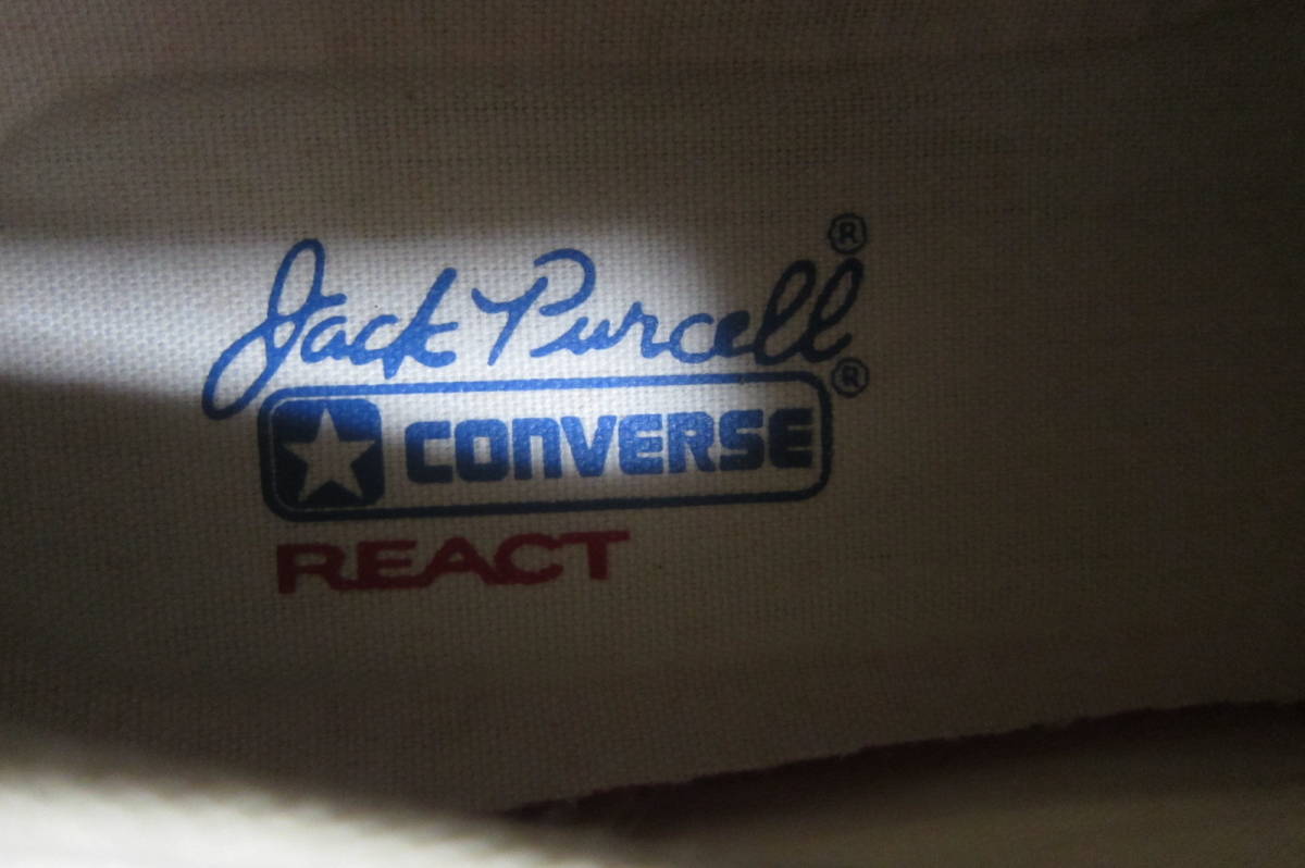 CONVERSE コンバース JACK PURCELL ジャックパーセル REACT 1CL073 LOW ローカットスニーカー 白 24.5㎝ O2309B_画像7