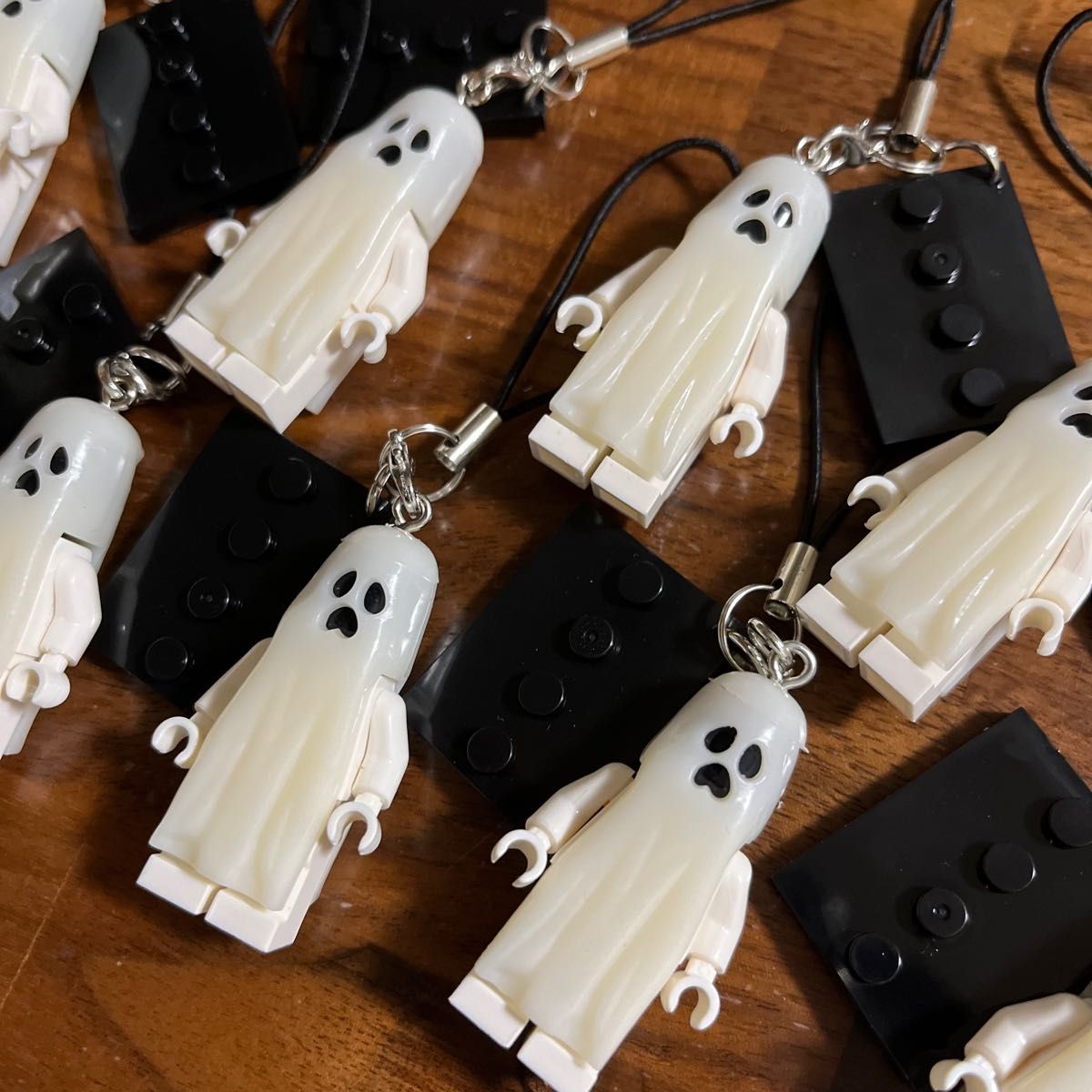 ハロウィン ゴースト ミニフィグ ストラップ 1体 レゴ LEGO 互換 オバケ 幽霊
