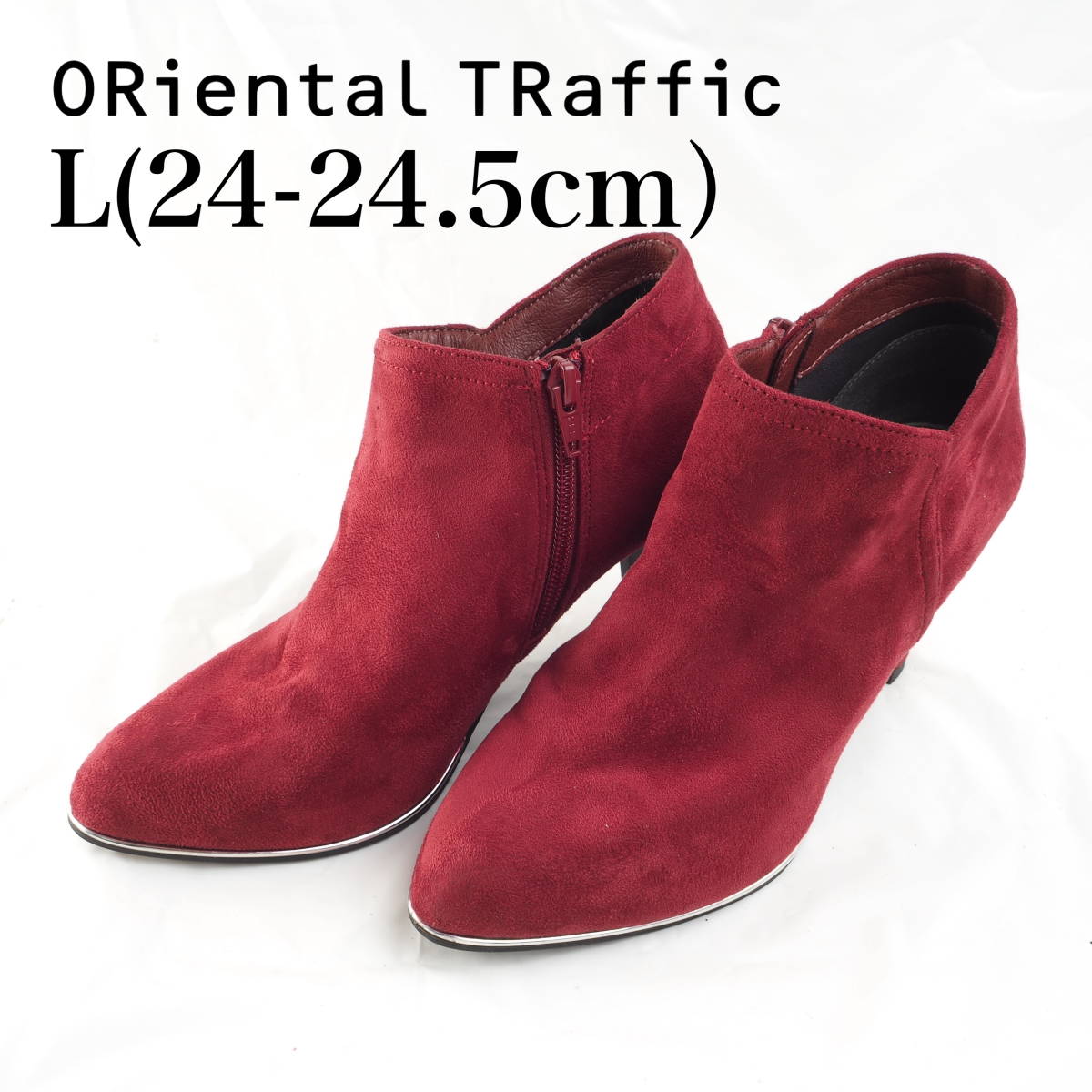 EB3509*ORiental TRaffic*olientaru traffic * lady's bootie *L(24-24.5cm)* bordeaux 