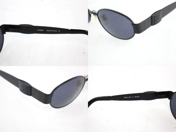 * FENDI / Fendi солнцезащитные очки FF Logo боковой Logo черный Made in ITALY с футляром 141295