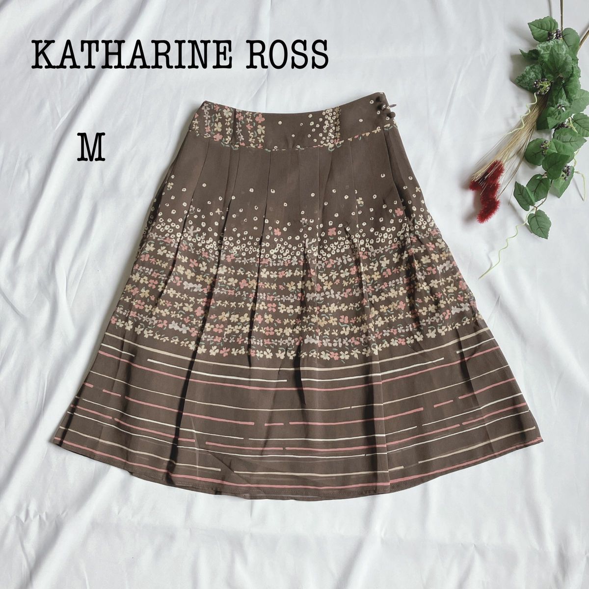 美品 KATHARINE ROSS キャサリンロス スカート ひざ丈 花柄 M